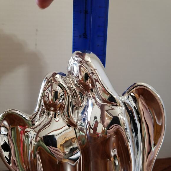 Two female angels silver ceramic nine and one half in. tall - Picture 9 of 9